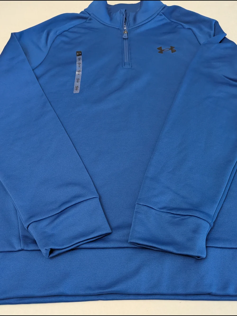 Under Armour Fleece 1/4 Zip Shirt Rich Blue Men's Long Sleeves Size L Brand New